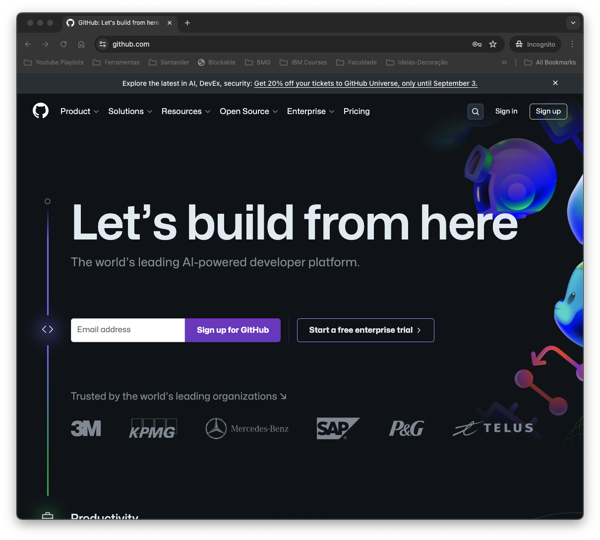 Github home page